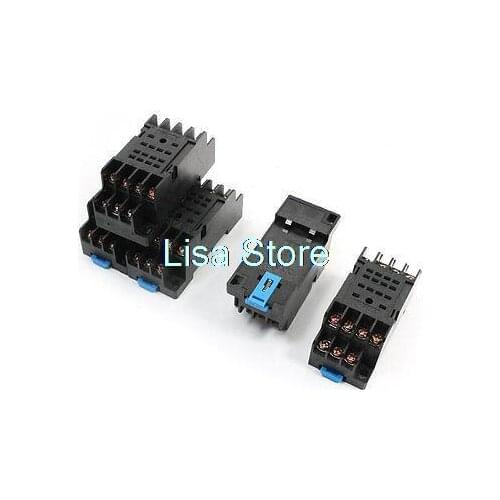 5pcs DYF-14A 35mm DIN Rail Mounted Power Relay Socket Base for HH54P MY4NJ