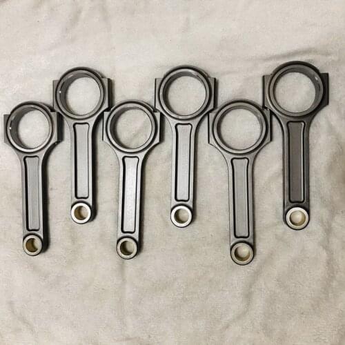 6 pieces NEW DESIGNED X-beam forged Connecting Rods conrods ForVW VR6 164mm one set