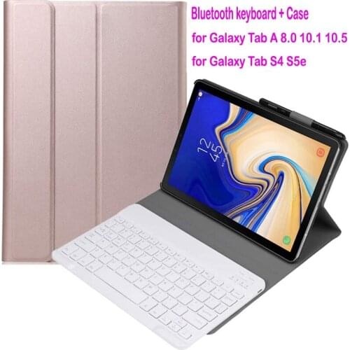 Cases For Samsung Galaxy Tab A 8.0 10.1 10.5 Case For Samsung Galaxy Tab S4 S5e 10.5 Cover With Bluetooth Keyboard