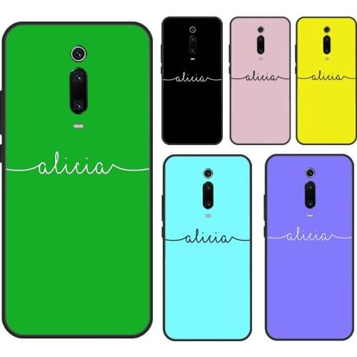 Custom Personalised Name Black White For POCO M3 Pro X3 F1 F2 F3 Phone Cover For Xiaomi Mi 11 10T Pro Mi Note 10 Lite 11 Ultra