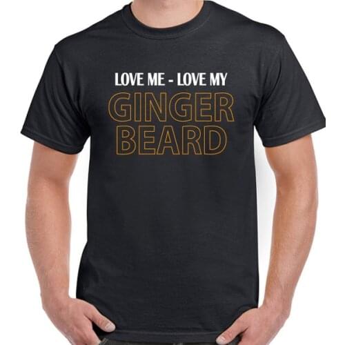 Ginger Beard T-Shirt Love Me love My Mens Funny Hipster Moustache Hair