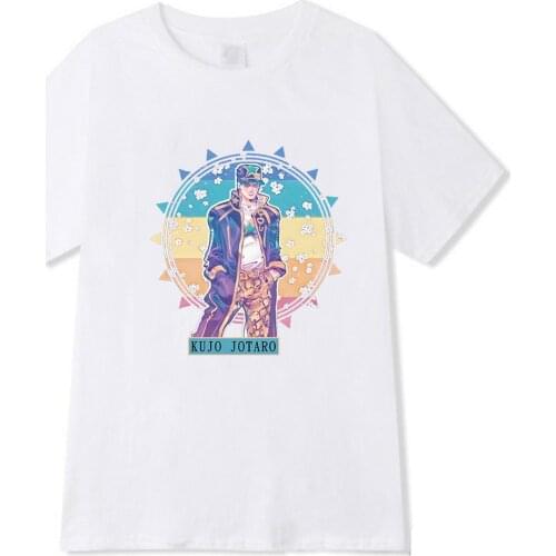 Harajuku T Shirt Japanese Classic Anime Jojo Bizarre Adventure Graphic Print Tee Tops Men/women Summer Causal Clothes Unisex