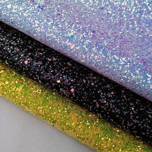 0.5 meter Faux Leather Chunky Glitter High Quality For Bow Shoes Bag Leatherette Textil Imitation Leather Material Pu Leer Stof
