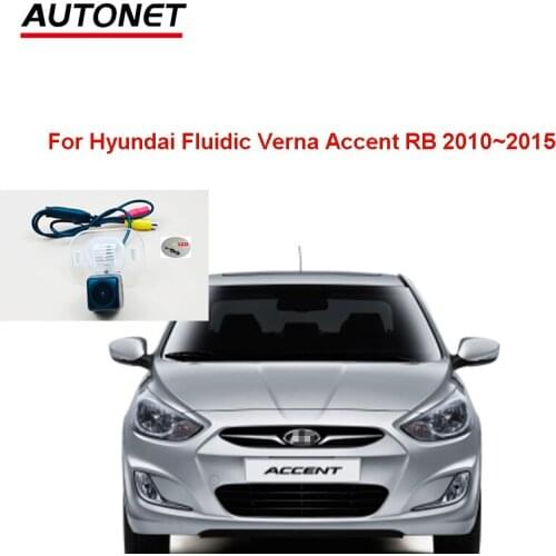 Autonet AHD Rear view cameraFor Hyundai Fluidic Verna Accent RB 2010~2015 license plate camera/CVBS night view reversing camera