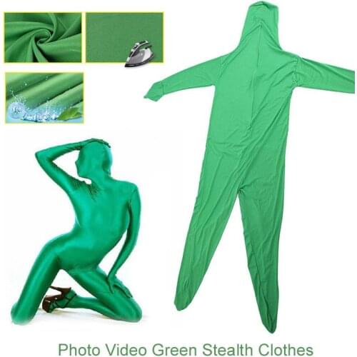 Green Screen Suit Stretchy Skin Suit Video Body Halloween Tight Suit Party