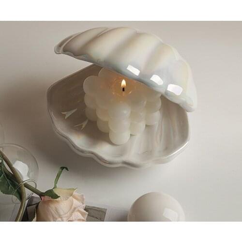 Nordic creative shell night light bedroom bedside lamp modern desktop decoration ornaments jewelry storage tray girl heart gift