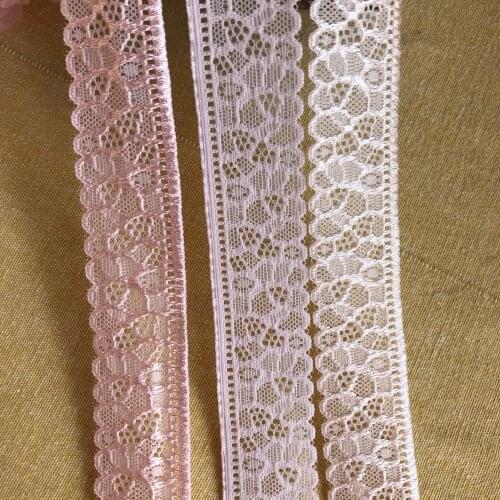 Soft Elastic 3cm S1165 Lace Trim Ribbon DIY Apparel Sewing Fabric DIY Garment Accessories Hollow Out Flower Embroidered Lace