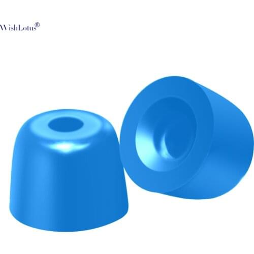 Blue S M L Memory foam eartips noise reduction for earphones accessary soft easy shape ergonomic ear cups Wishlotus