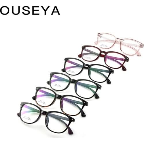 TR90 Ultralight Glasses Frame Unisex Men Transparent Eyeglasses Business Clear Spectacle Frame Round Woman Glasses Frame