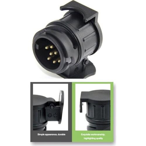 13 to 7 Pin Trailer Truck Electric Towing Converter Tow Bar Plug Adaptor Socket