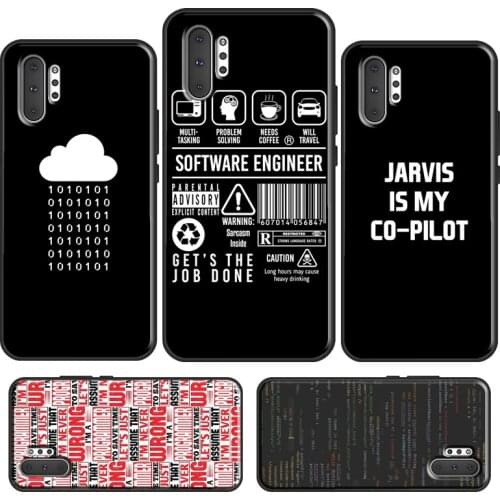 Programmer Code Software Phone Case For Samsung Galaxy S21 S20 FE Note 20 Ultra S8 S9 S10 Note 10 Plus S10e Cover
