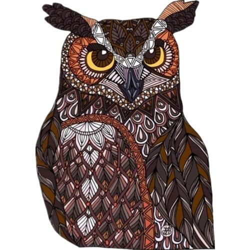 S40600# Self-adhesive PVC Decal Owl Animal Bird Car Sticker Waterproof Auto Decors on Bumper Rear Window Laptop