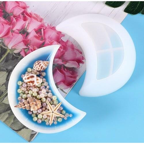 DIY Crystal Epoxy Saucer Mold Table Decoration Ornaments Resin Mirror Silicone Self-made Model Wholesale