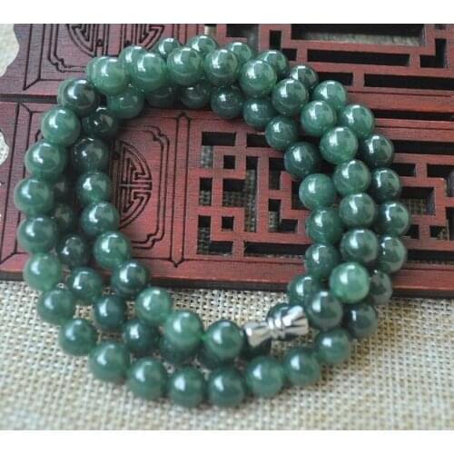Certified 100 Natural a Green Emerald Jade Pendant Necklace Have Certificate
