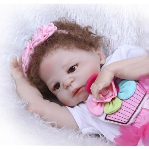 Silicone Full Body Reborn Dolls 23'' Realistic Handmade Baby Dolls girl Fashion Kids Toy Waterproof Boneca Model Birthday Gifts