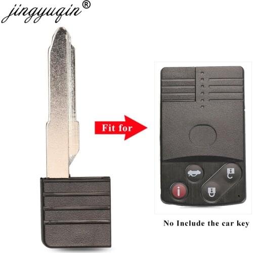 Jingyuqin Smart Card Remote Key Insert Blade Uncut MAZ24 Fob for Mazda 5 6 CX-7 CX-9 RX8 Miata Keyless fob