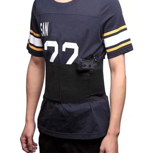 Tactical Belly Band Holster for Gun Concealed Carry Pistol Gun Pouch Waist Bag Invisible Elastic Girdle Belt for Hunting Sport