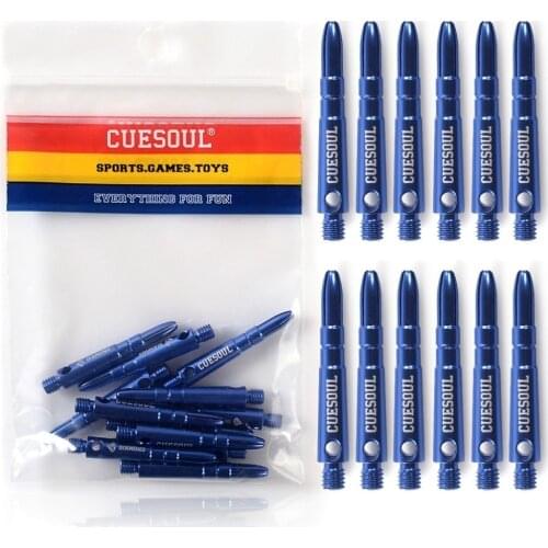CUESOUL 35/41/48mm Aluminium Darts Shafts 2BA 12PCS Professional Darts Accessories 4 Colors High Quality