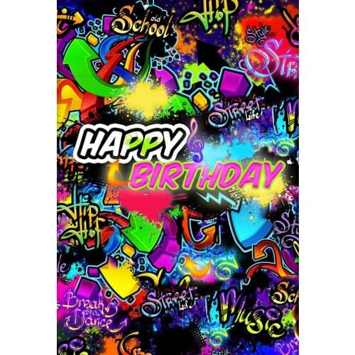 Graffiti birthday photo background photography fabric professional kids photo backdrop for photographic studio backdrops G-1042