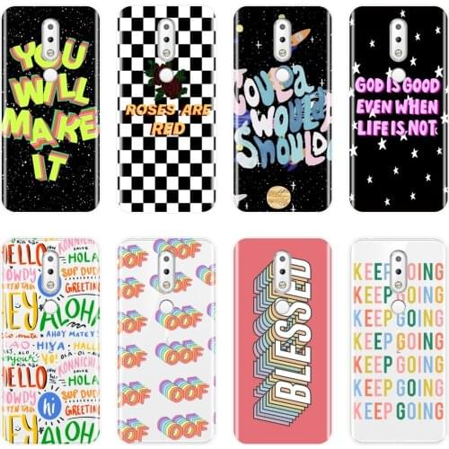 Back Cover For Nokia 7.1 6.1 5.1 3.1 2.1 Plus Silicone Soft Quotes Star Space Cartoon Fashion Girl Phone Case For Nokia 4.2 3.2