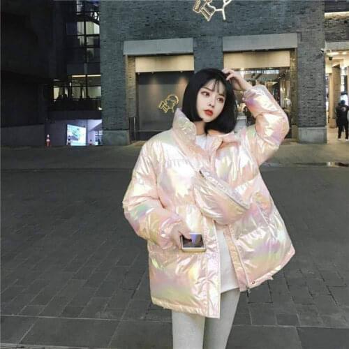 Woman Jacket Parkas Coat Womens Cotton-Padded Jacket Loose Long Cotton Coat Coat Veste Femme