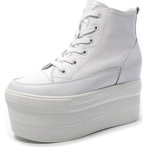 Super High Platform Height Increasing Shoes Woman Sneakers Breathable Wedges Platform Vulcanize Shoes Women Casual Shoes