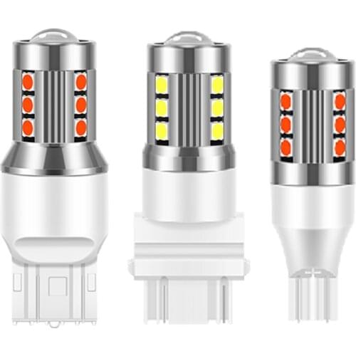 10pcs T15 W16W T25 3156 3157 T20 7440 7443 Car LED Turn Signal Light Brake lamp Reverse Lights Bulb 15SMD 3030 White Red DC12V