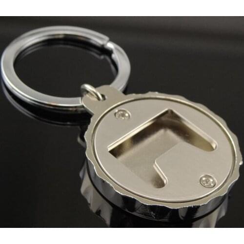 100pcs Wall bottle Opener Key Chain Gift Beer Bottle Round Cap Cover KeyChain for bar party