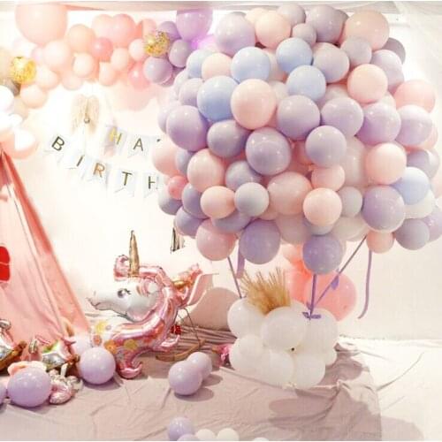 20pcs 10inch Multicolor Pastel Candy Balloons Wedding Baloons Round Macaron Balloon Arch Decoration