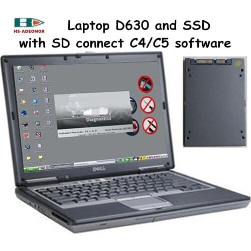 2020 car diagnostic computer D630 and with Vediamo/DTS-monaco software SD C4 SSD For SD connector C4/C5 Car Diagnostics Tools