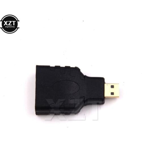 3pcs Micro HDMI-compatible to HDMI-compatible Adapter male to femal Mini adpater Plug for HDTV pc Converter Black Hot Sale