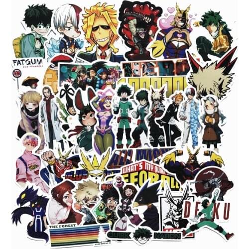 73Pcs My Hero Academia Suitcase Stickers Skateboard Laptop Izuku Midoriya All Might Boku No Hero Academia Anime Character Decals