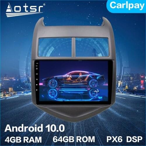 Aotsr Android 10.0 4+64G Car Radio GPS Navigation For Chevrolet AVEO 2011 - 2016 Car Auto Stereo Video HD Multimedia DVD Player