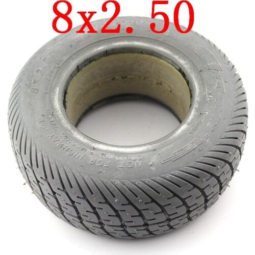 Free shipping 8x 2.50 solid tire for 3 Wheel Scooter 4 Wheel Scooter 8-Inch General Purpose explosion-proof tyres for Lawn Mower