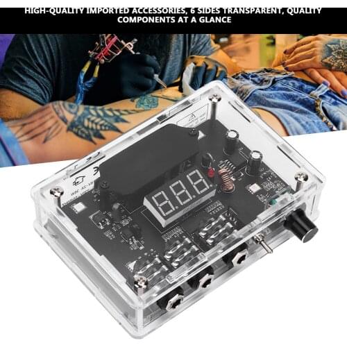 Transparent Tattoo Power Supply Adjustable Digital Tattoos Power Source for Body for Tattoo Machine Body Art Supply Accessories