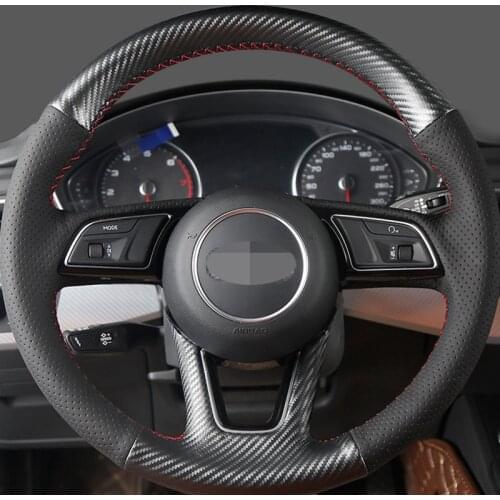 Steering wheel cover for Toyota Prado Crown interior hand-stitched premium suede high-end durable grip cover car assessoires