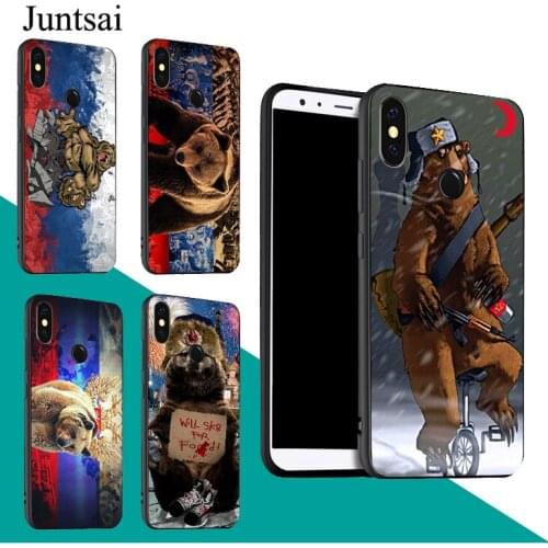 Moscow Russian Flag Bear Case For Redmi Note 9 Pro 9S 8T 8 Pro 9A 9C For Mi 9 9T Note 10 Lite For POCO X3 Couqe
