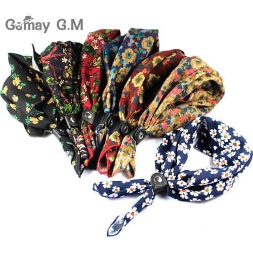 Men Vintage Print Wedding Formal Cravat Ascot Scrunch Self British style Gentleman Cotton Neck Tie Luxury