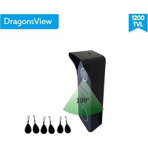 Dragonsview RFID Video Doorbell With Camera IP65 Waterproof 4 Wires for Video Door Phone Intercom System