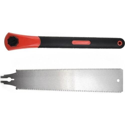 Double Edged Japanese Pull Saw 318mm SK5 Steel Flexible Blade Hand Saw for Woodworking Carpenter Wood Cutting Saws 9/12TPI