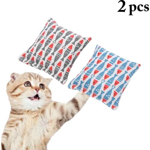 2pcs Catnip Toy Cat Toy Funny Interactive Plush Cat Toy Pet Kitten Chewing Grinding Toys for Cats Catnip Inside