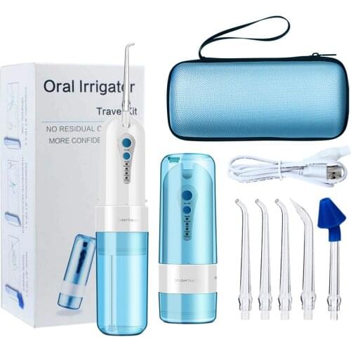 IDestone Oral Irrigator Dental Portable Water Flosser Tips USB Rechargeable Water Jet Flosser IPX7 Irrigator for Cleaning Teeth