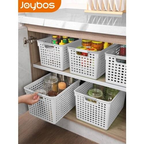 JOYBOS Sundries Storage Basket Plastic Storage Basket Bath Basket Kitchen Table Organize Rectangular Snack Toy Laundry Basket 05