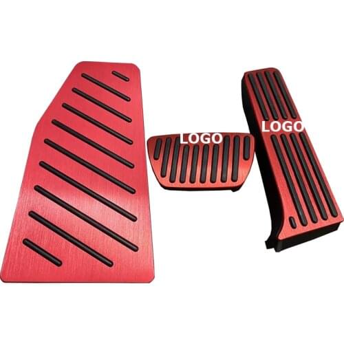 2Pcs AT Pedal Pads For Toyota Highlander 2022 Gas Fuel Brake Pedal Covers Red Black Car Styling Interior Accessories