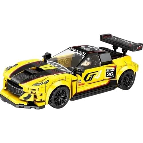 City Speed Champions Creator GT4 Sprots Racing Car Building Blocks DIY Vehicle Bricks Classic Model Kids Toys For Children Gift