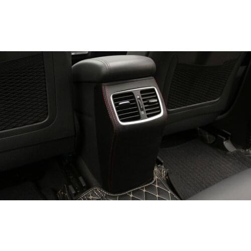 Leather Car Armrest Box Rear Air Conditioning Vent Outlet Cover Protective Case Pad Mat For Hyundai Tucson 2015 2016 2017 2018