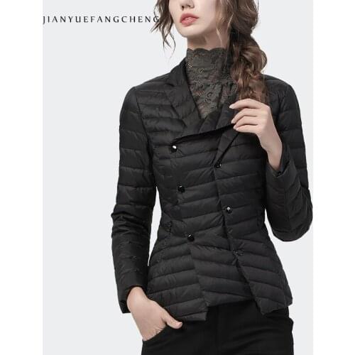 Fashion Womens Duck Down Jacket 2021 Winter New Warm Lightweight White Duck Down Puffer Coat Plus Size Slim Parka Female Jackets