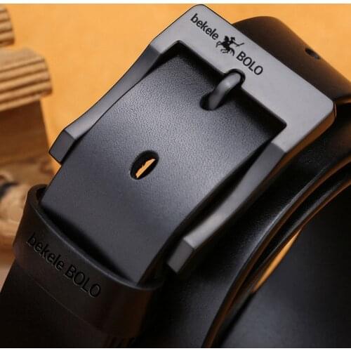 High Quality Luxury Designer Brand Genuine Leather Belt Men Pin Buckle Black Business Belts Strap Cinturones Hombre Cinto 2021