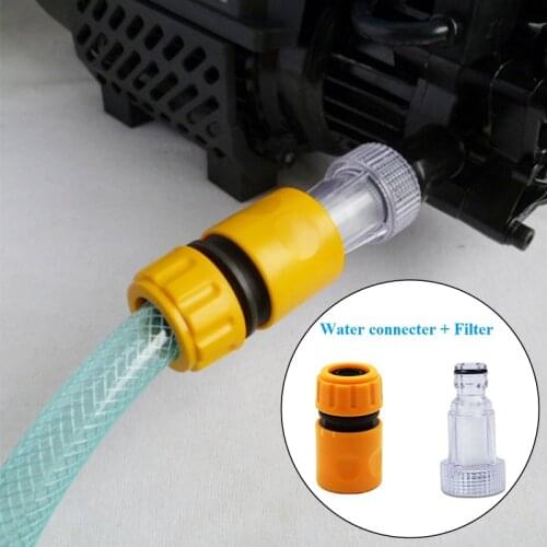 2PCS Car Washer Adapter Pressure Washer Water Connector Filter Set Hose Pipe Fitting Household Car Washer Adapter Filter Kit