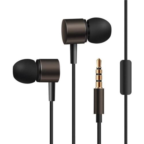 Earphones noise canceling Headset earbuds microphone metal line control Earphone For mp3 smartphone tablet mp4